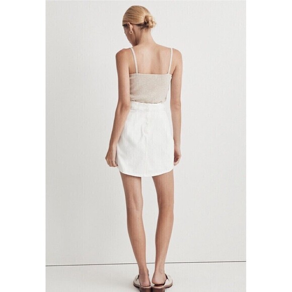 Madewell - NWT Denim High-Waist Straight Mini Skirt in Tile White Sz 24 - Picture 3 of 9